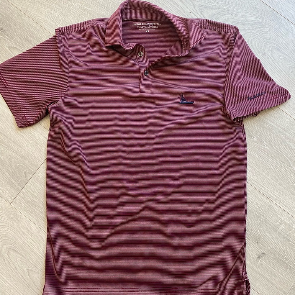 Vineyard Vines Palm Beach- Men's Burgundy Polo Shirt